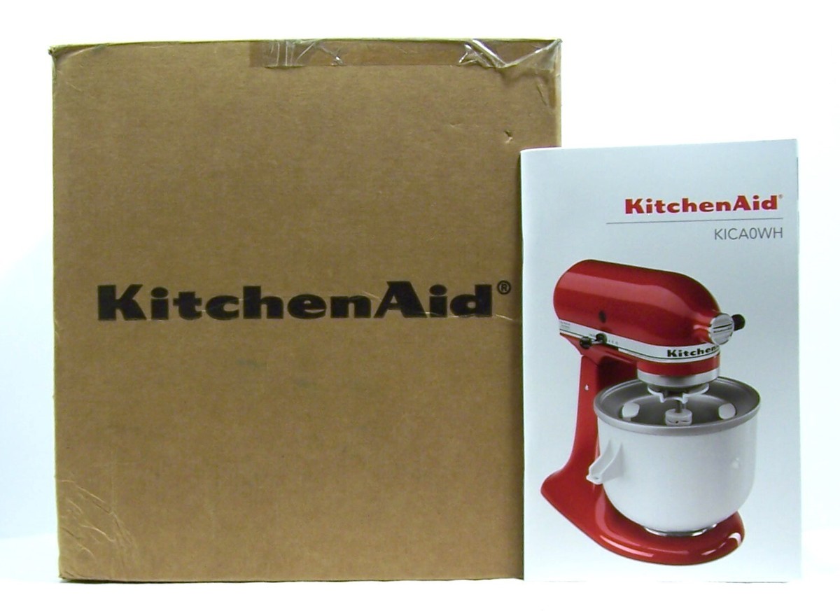 KitchenAid Ice Cream Maker KICAOWH Stand Mixer Attachment w Scoop Sorbet NEW eBay