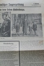 1934 Oberlausitz TZ Hindenburg Neugersdorf Hindenburg Tod Nachruf Beiblatt G