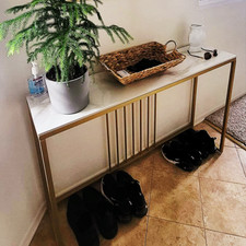 Tavolo consolle bianco divano ingresso arredo corridoio tavolo corridoio ricevimento oro