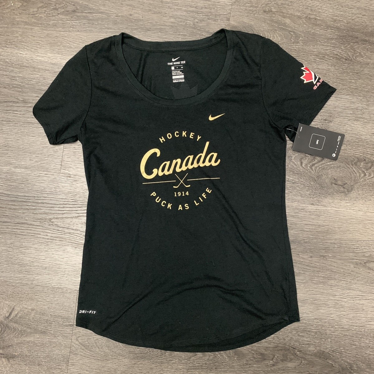 Nike T-Shirt Ladies 2018 Team Canada Hockey IIHF Dri Fit Round