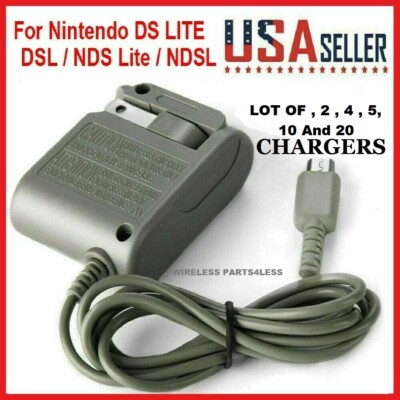 10 x C Adapter Home Wall Charger Cable for Nintendo Ds Lite/ DSL/ NDS lite/ NDSL