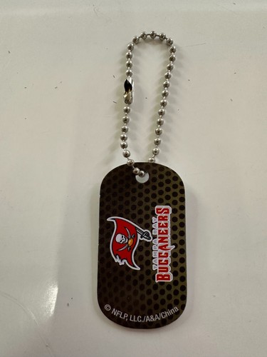 NFL Football Keychain Dog Luggage Tag 4" Bead Chain - Picture 16 of 34