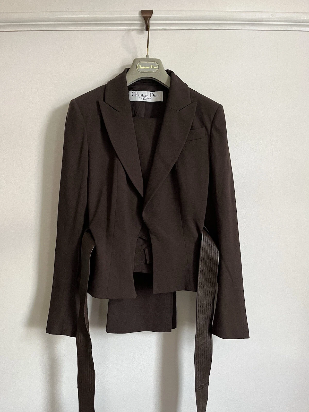 Christian Dior par Galliano   Combinaison ceinture cuir AW04   FR36 UK8   Cond. parfait