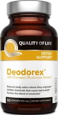 Quality of Life Deodorex Fight Bad Breath & Body Odor Detoxification - 60 Caps