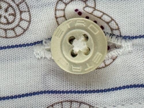 New ETRO Milano white paisley ornament cotton shirt, sIze XXL Made in Italy. - Picture 3 of 4