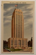 Vintage Postcard, City Hall, Kansas City, Missouri