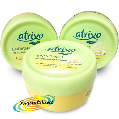 3x Atrixo Enriched Moisturising Hand Cream with Camomile 200ml