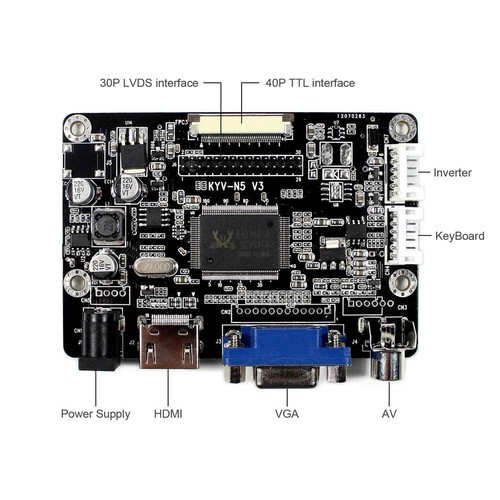HD VGA AV LCD Controller Board 10.4" LTD104EDZS 1024x768 LED LCD Screen - Picture 3 of 5