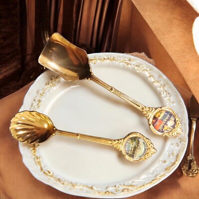 Vintage Souvenir Spoons Collector's World NZ Set 2pcs Gold Coast