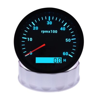 85mm Digital Tachometer Gauge – 0-6000 RPM, 7-Color Backlight, 12V/24V 5 thumbnail image