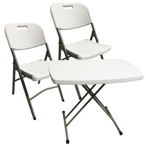 Details About Adjustable Folding Plastic Camping Table Chairs Picnic Garden Caravan Bbq Boat