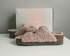 $180 Papillio Birkenstock Arizona Buckle Shearling Pink Slide Sandal Sz 37 6 6.5 — photo 3