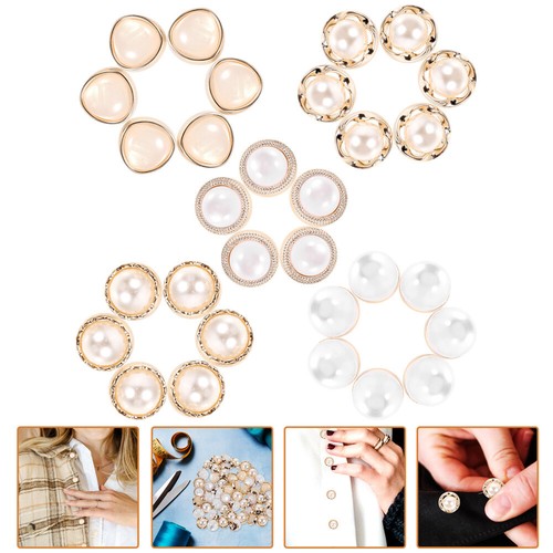 50 Pcs Perlbutton-up-Hemd Kleine Perlmuttknöpfe Perlenknöpfe Fräulein Damen - Bild 3 von 12
