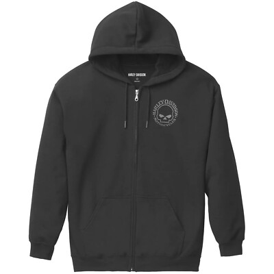 Harley Davidson Zip Hoodie Skull schwarz Kapuzenpullover Sweatshirt Hoody