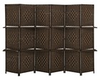 Room divider 6 panel room screen divider wooden screen folding portable