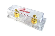 Audiopipe Heavy Duty ANE ANL 24 Kt Gold Finish Fuse Holder Block CQ-1100