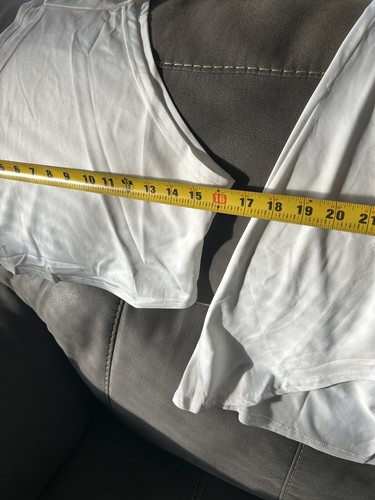 White 2-Piece Matching Set (Crop Top & Skirt) Womens Medium - Picture 5 of 8