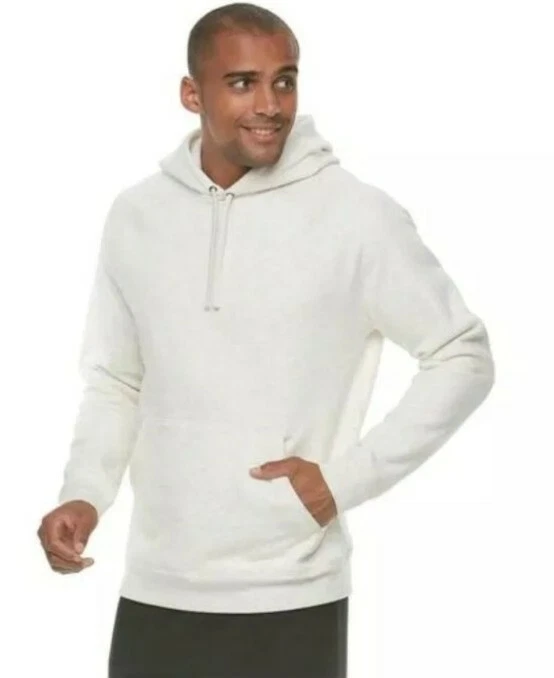 New man hoodie Tek Gear Men's Ultra Soft Fleece Pull-Over Hoodie OATMEAL  XXL