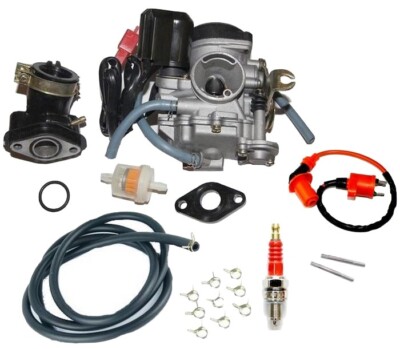 VERGASER AUTO CHOKE & ZÜNDSPULE KIT SET für BENZER BARNET 50