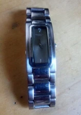 Kenneth Cole Women's Watch Silvertone Rectangle Bracelet 954-01 New Battery