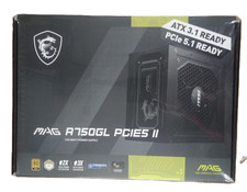 MSI MAG 750W 80 Plus Gold ATX Internal Power Supply MAGA750GLPCIE5II PCIe 5.1