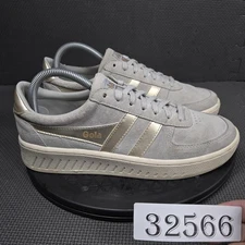 Gola Grandslam Pearl Shoes Womens Size 9 Gray Gold Leather Casual Sneakers