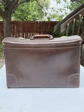 vintage top-grain cowhide leather briefcase/attache case 1970s