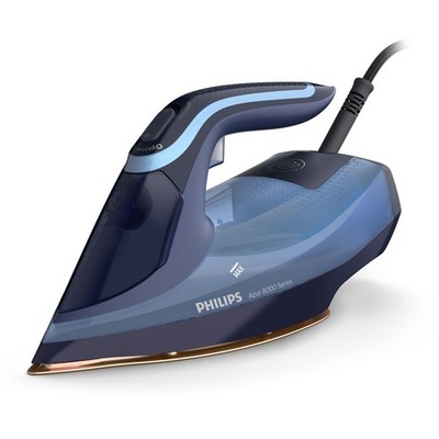 Philips Bügeleisen 8000 Series, 55 g/min konstanter Dampf, Blau (DST8020/20)