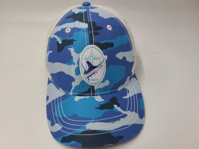 Guy Harvey Marlin Camo Mesh Trucker Flex Fitted L-XL Hat Cap Fish