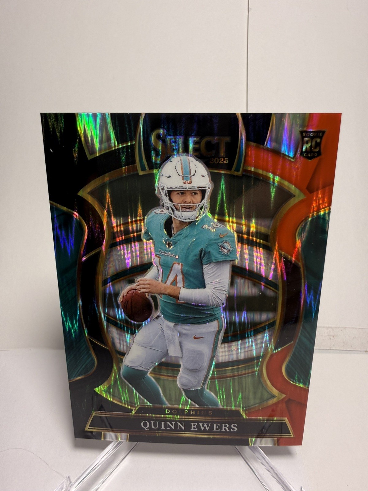 2025 Panini Select - Concourse Quinn Ewers #82 Black & Red Shock Prizm (RC)