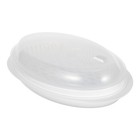 Fish Steamer with Cover Large Capacity Dumplings Steamer Plate Microwave Fish