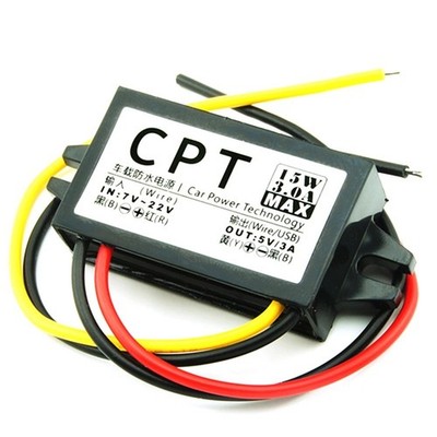 Spannungswandler 12V DC auf 5V DC 3A 15W Stepdown Konverter Regulator Adapter