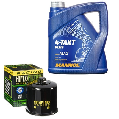HiFlo Ölfilter Set MANNOL 10W40 4L für Triumph Tiger 1200 XCA ABS Bj.2020