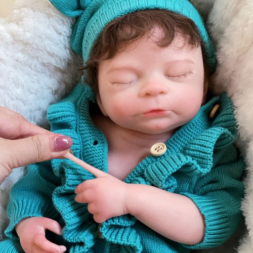 18inch Full Silicone Reborn Baby Girl Doll Soft Body Lifelike Washable Reborn... - Picture 2 of 7