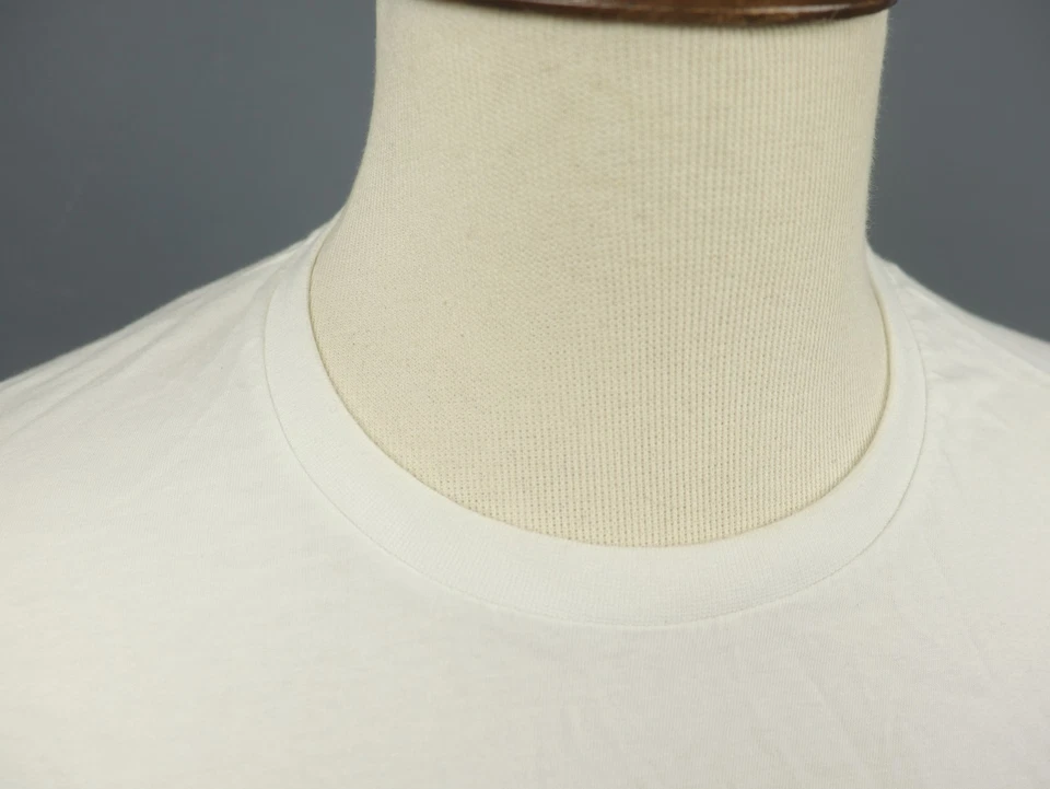 EDWIN White 100% Cotton Crew Neck Casual Short Sleeve Pullover Tee Shirt Size M - Image 4 of 4