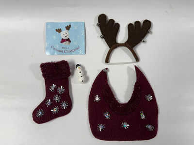 American Girl Coconut Dog Reindeer Costume Christmas Stocking  - SEE PICS!