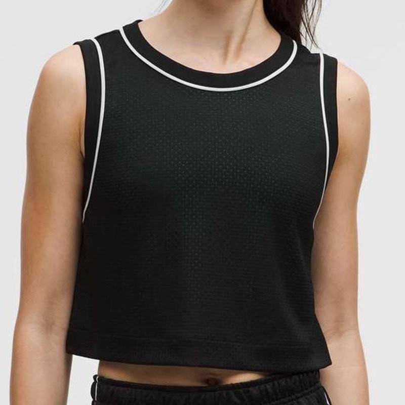 Lululemon Double-Layered Mesh Reversible Tank Top Black/Green Women's XXS NWT