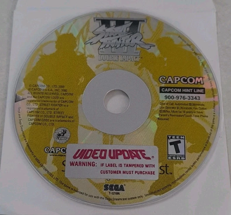 Sega Dreamcast Street Fighter III: Double Impact Video Games for