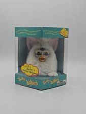Vintage Tiger 70-940 Furby Babies White, Brown Eyes, New In Box Unused
