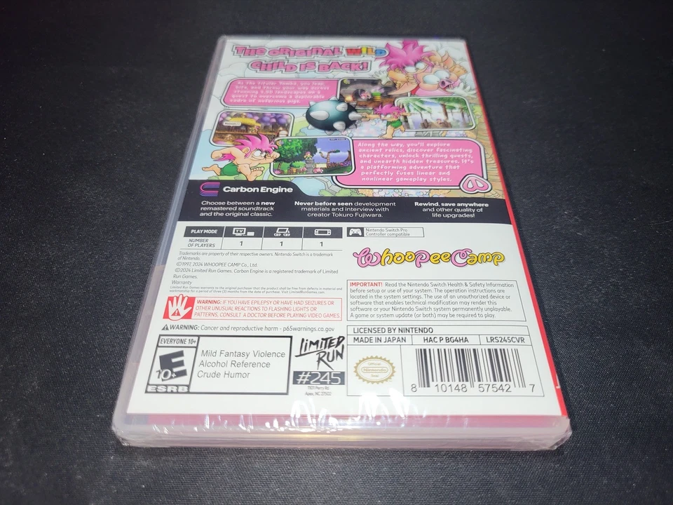 Tomba! Special Edition Limited Run Games Nintendo Switch Brand New Sealed! - Image 2 of 4
