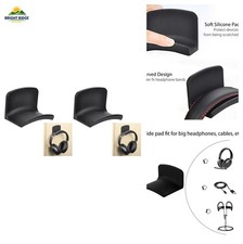 Headphone Hanger Wall Mount Universal Adhesive Pack of 2 for Organization