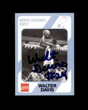 Walter Davis Signed 1989 Collegiate Collection North Carolina Autograph