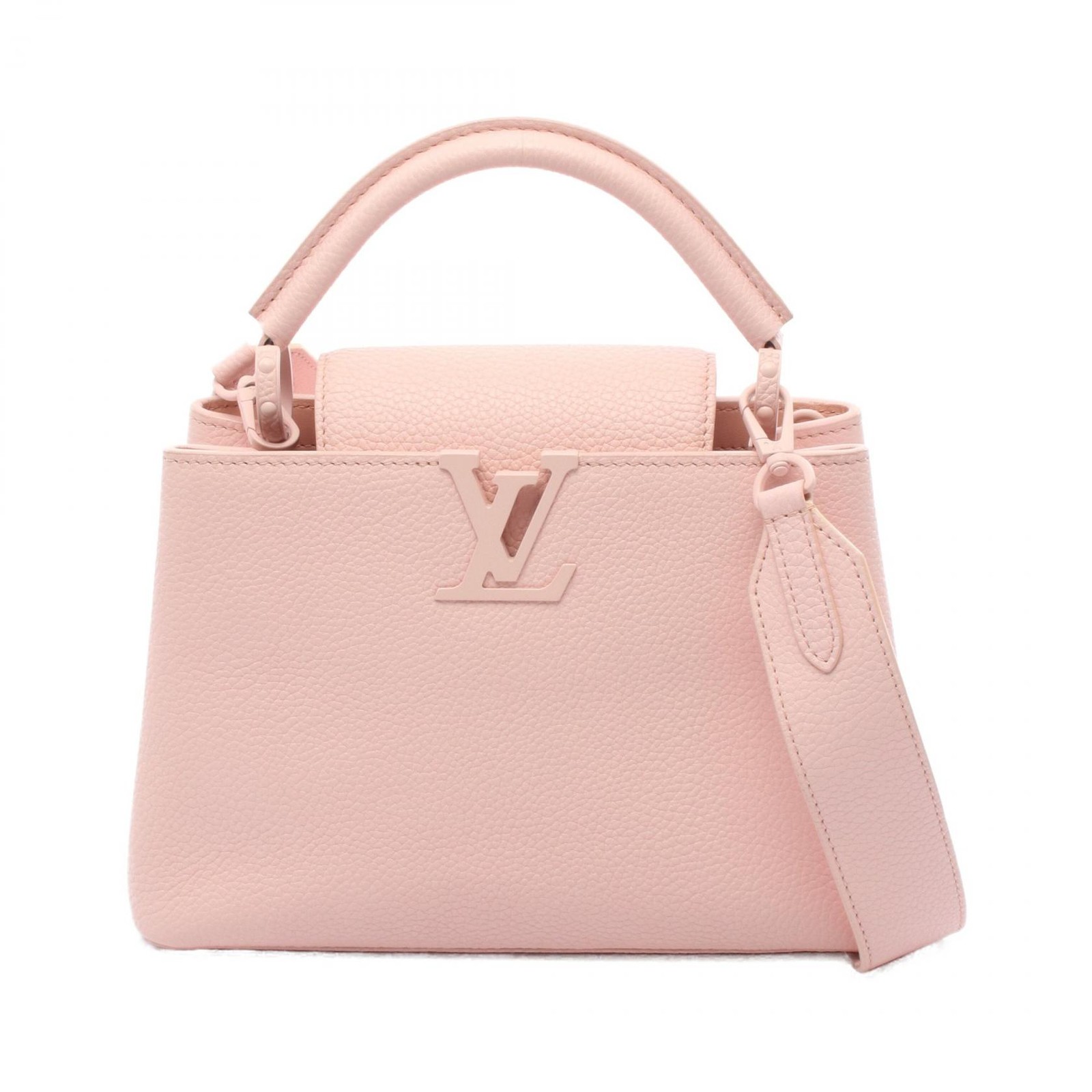 LOUIS VUITTON Capucine BB Shoulder Handbag M55773 Taurillon leather Pink used LV