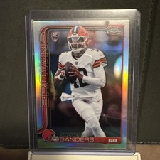 🔥2025 TOPPS CHROME SHEDEUR SANDERS SLIVER ROOKIE RC #315 CLEVELAND BROWNS