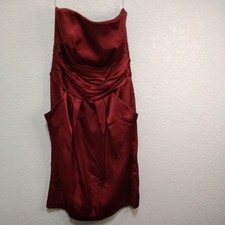 Davids Bridal Women's Red Sweetheart Neck Strapless Bridesmaid Cocktail Dress 2