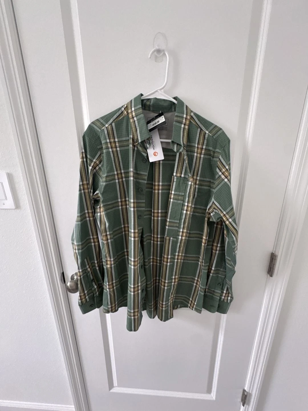 Eddie Bauer Men's Voyager Flex Long Sleeve Plaid Shirt Size M