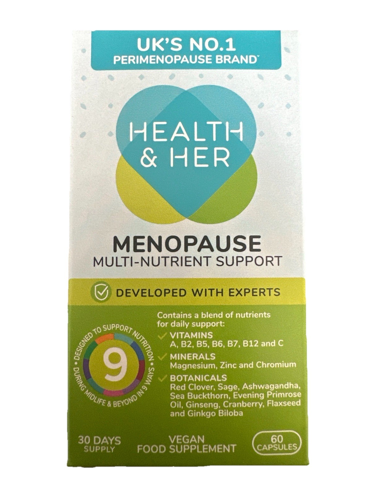 Health & Her Menopause Multi-Nutrient Support - 60 Capsules