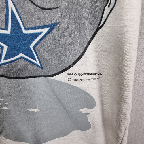 Taz NFL Dallas Cowboys T-Shirt Herren Large Grau 1994 Looney Tunes Vintage - Bild 2 von 21