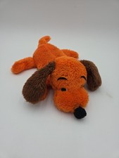 Vintage R. Dakin Rare Orange "Drooper" Puppy Dog Plush, Nut Shell Filling, Korea
