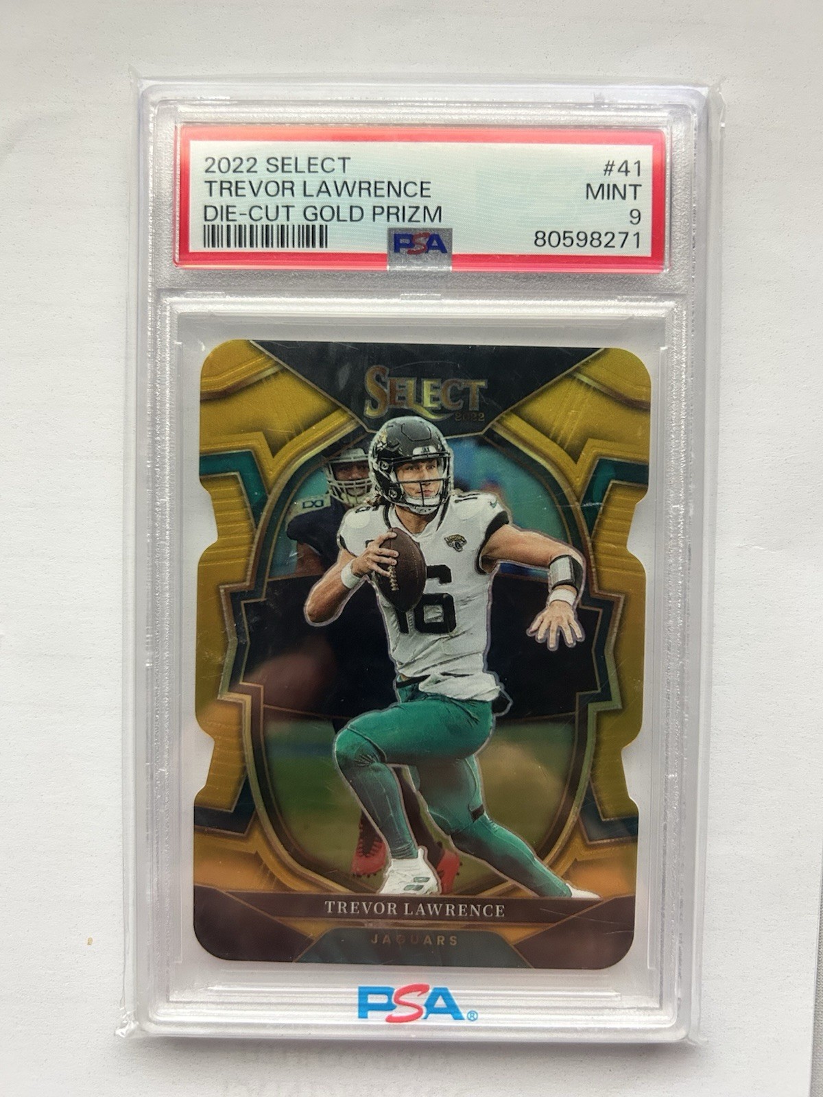 2022 Panini Select - Concourse Trevor Lawrence #41 Gold Prizm /10